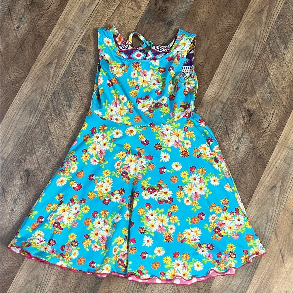 Floral flip 2 in 1  reversible dress size 4T